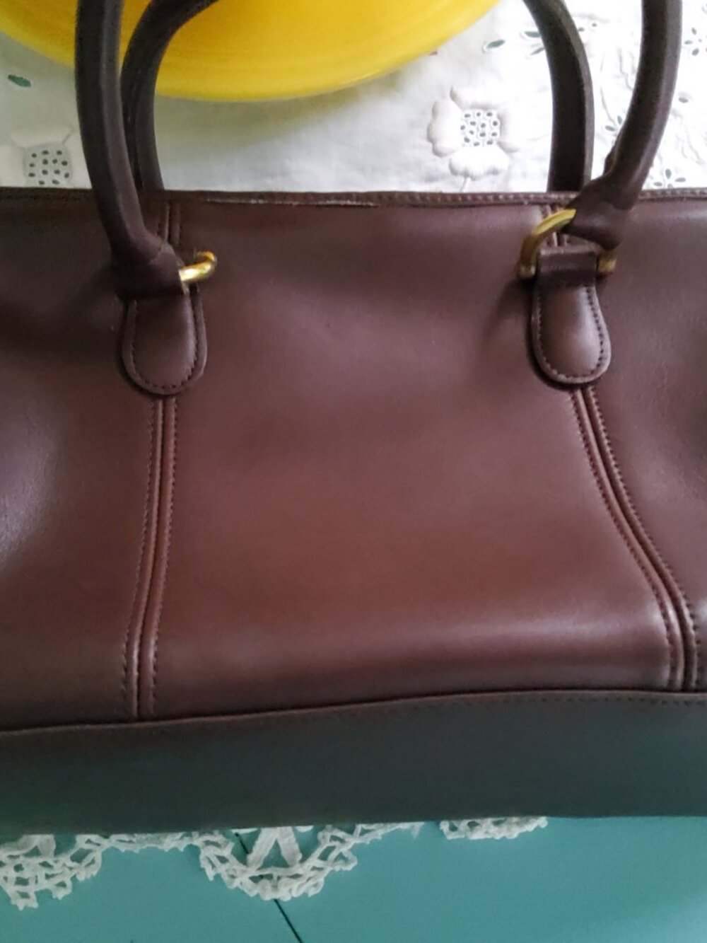 Vintage Coach Beaumont Satchel in Mahogony 9871 - Picture 10 of 15